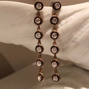 Crystal and Gold Drop Earrings